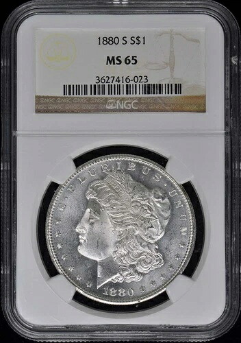 1880-S モルガン・ダラー S$1 NGC MS65
