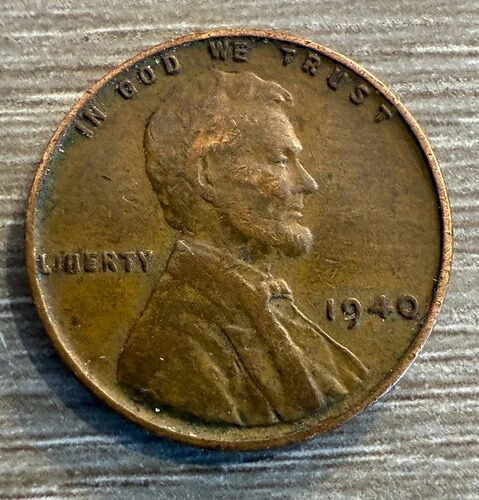 1940年 リンカーンウィートペニー-新品同様マークなし-