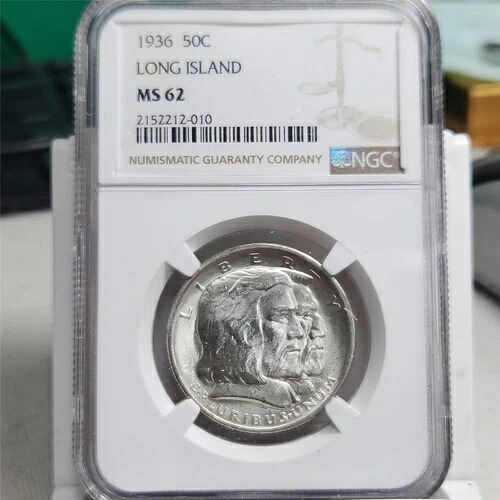 1936年ロングアイランド記念ハーフドル NGC MS62