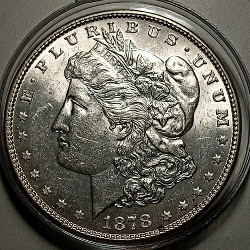 1878-P 7TF $1 モルガン銀貨