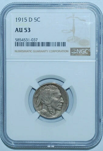 1915 D NGC AU53 バッファローニッケル-