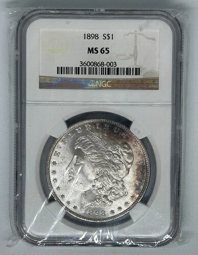 1898年 モルガン・ダラー銀貨 $1 NGC MS65