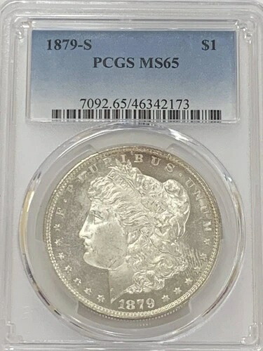 1879年 S モーガン シルバー ダラー コイン PCGS MS-65 56,100円