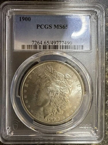 1900年 P モルガン銀貨 PCGS MS-65
