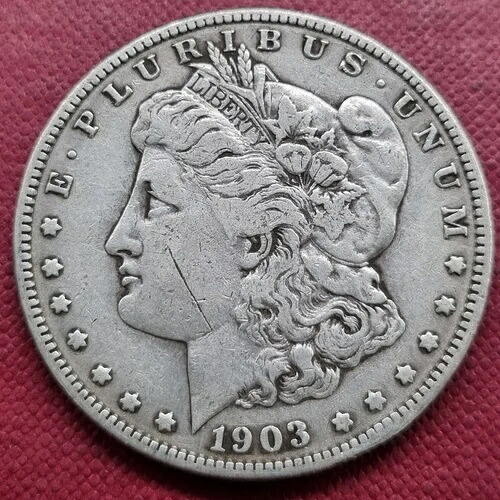 1903年 S モルガン・ダラー $1 優良グレード VF 詳細 #67390