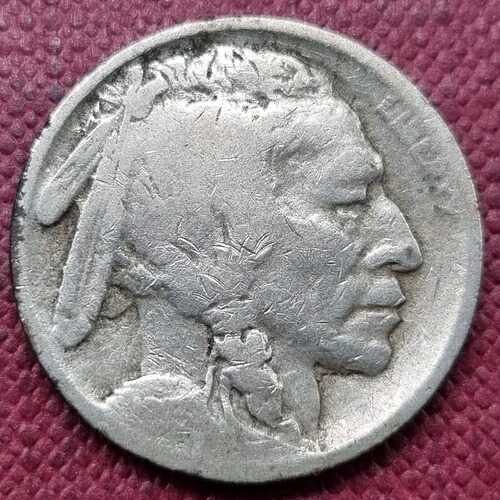1913年 S バッファローニッケル 5セント タイプ2 流通品 #63529