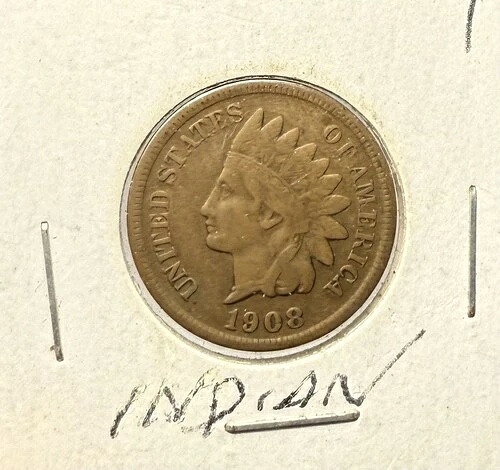 1908 Sインディアンヘッドペニー