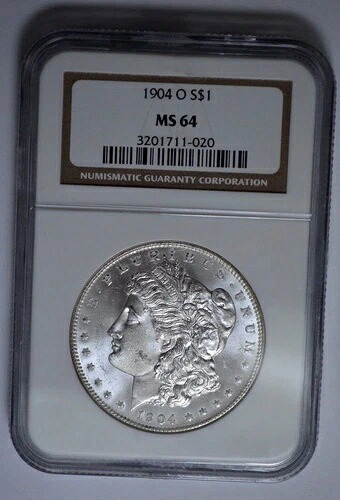 1904-O NGC MS-64 モルガン・ダラー 非常に美品 銀貨 UNC