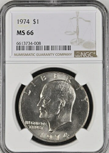 1974年 1ドル アイゼンハワードル NGC MS66 6613734-008