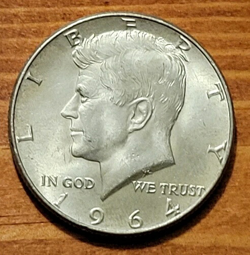 1964年 50セント ケネディ銀貨 ハーフドル 状態良好