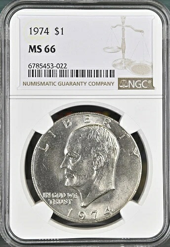 1974年 1ドル アイゼンハワードル NGC MS66 6785453-022