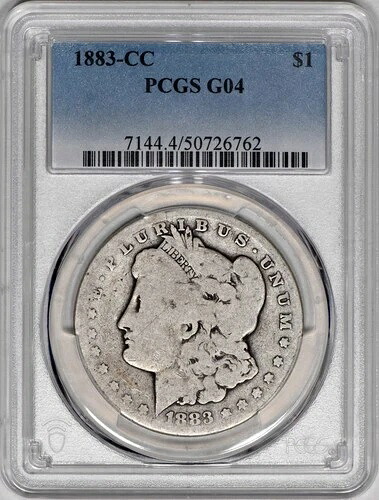 1883-CC モルガン銀貨 1ドル PCGS G04
