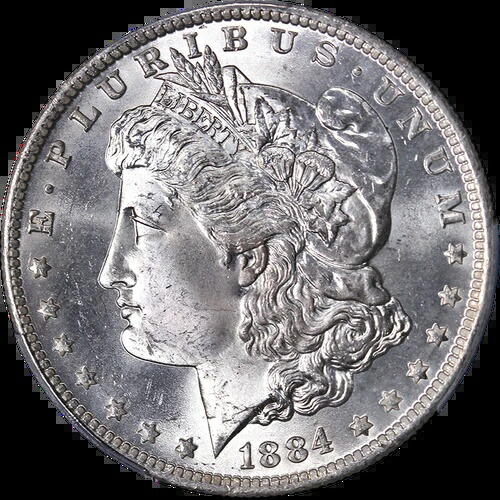 1884-O モルガン銀貨 PCGS MS65 ブラストホワイト 素晴らしい外観