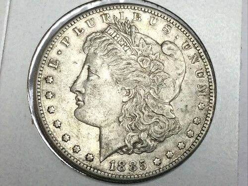 1885-S モルガン・ダラー、極めて良好な状態（プラス/ほぼ未使用） 56,100円