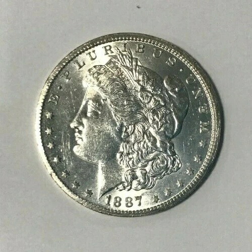 1887-S モーガン銀貨 ブリリアント 未流通 E7945