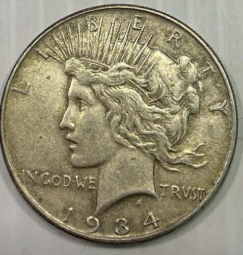 1934年平和銀貨AS