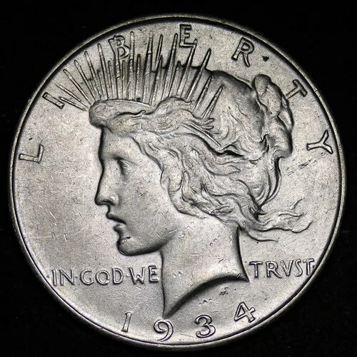 1934-D ピース シルバー ドル 未流通 MS UNC W252 XCXT 56,100円