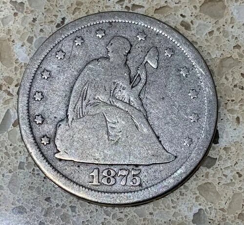 1875 S 20セント硬貨
