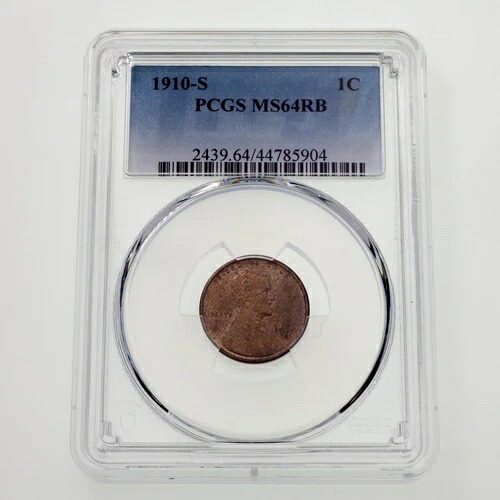 1910-S 1C リンカーン・セント、PCGS により MS64RB と評価！ 素晴らしいペニー！｜WORLD RESOURCE【QUEEN店】