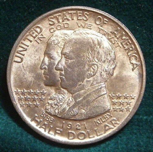 アメリカ合衆国 ハーフドル（50セント） 1921年 アラバマシルバー エクセレント レア
