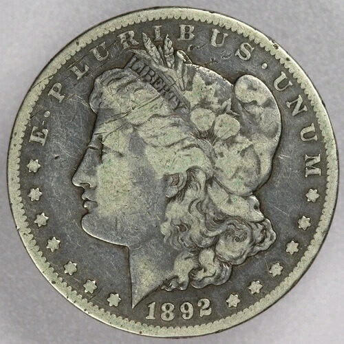 1892-CC モルガン銀貨 1ドル