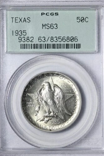 BU 1935 テキサス ハーフダラー PCGS MS63 OGH TUCMQ