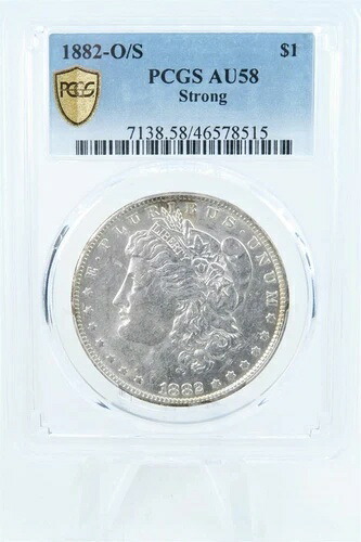 1882-O/S PCGS AU58 ストロング・モルガン・ダラー・ビジネス・ストライキ