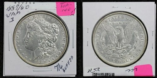 1887年 6-O モルガン・ダラー VAM-3 トップ100 バラエティ 5VZ5