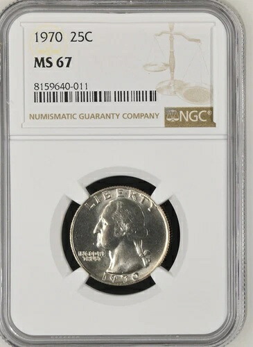 1970年 25セント ワシントン クォータードル NGC MS67 8159640-011｜WORLD RESOURCE【QUEEN店】