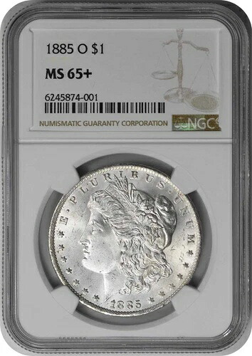 1885-O モルガン銀貨 MS65+ NGC