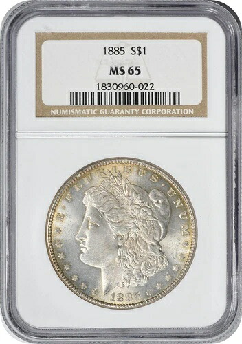 1885年 モルガン銀貨 MS65 NGC