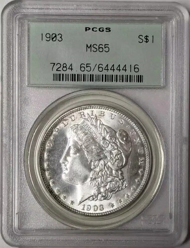 1903年 P モルガン銀貨 PCGS MS-65 OGH