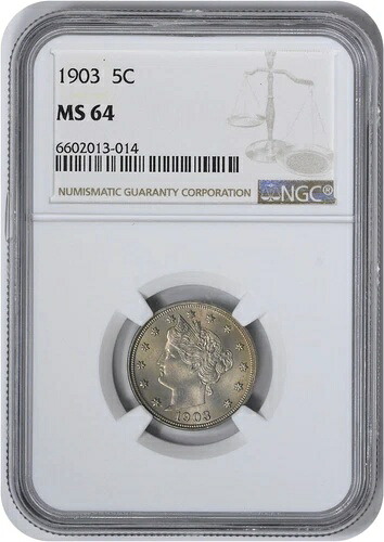 1903年 リバティニッケル MS64 NGC｜WORLD RESOURCE【QUEEN店】 78,650円