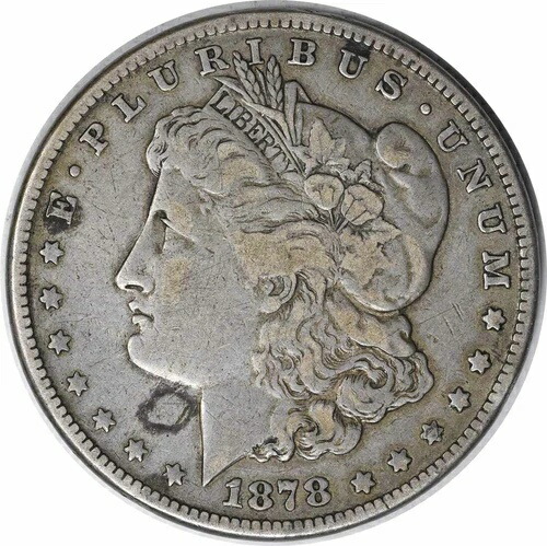 1878-S VAM モルガン・ダラー 部分カラーチョイス VF 未認定 #154