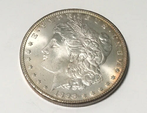 1898-O 1ドルモルガン銀貨 CBU シャープディテール ゴールデンエッジトーニング、少量発行