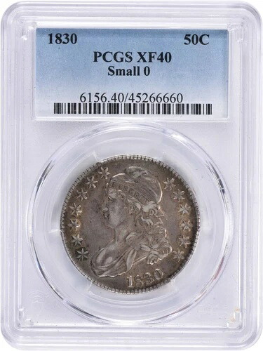 1830年 胸像ハーフドル スモール 0 EF40 PCGS