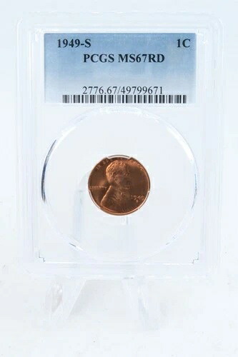 1949-S PCGS MS67RD リンカーン・ウィート・セント・ビジネス・ストライク 1C｜WORLD RESOURCE【QUEEN店】 79,255円