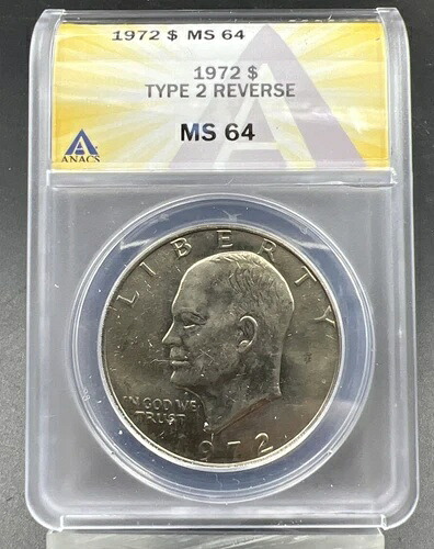 1972年 1ドル アイゼンハワー クラッド アイク ドル硬貨 MS64 チョイス BU UNC タイプ2 バラエティ FS901｜WORLD RESOURCE【QUEEN店】