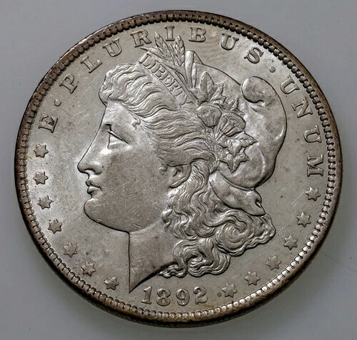 1892年 1ドル銀モルガンドル、オーストラリア製、優れた外観、光沢
