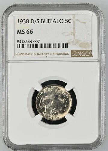 1938年 D/S バッファローニッケル NGC MS-66