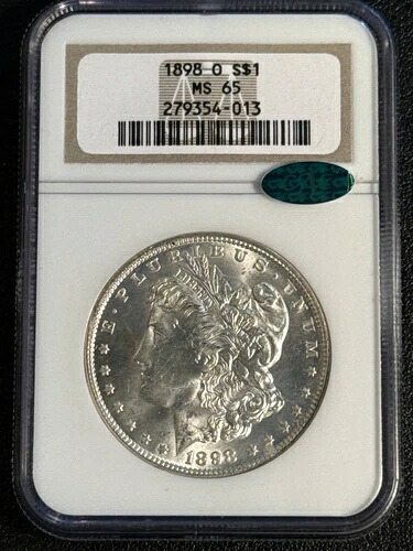 1898 O モルガン銀貨 NGC MS-65 CAC