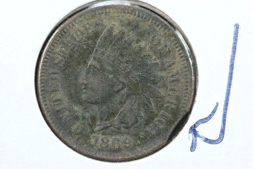 1869年製インディアンセント クリップドプランシェット ミントエラー 3NTM