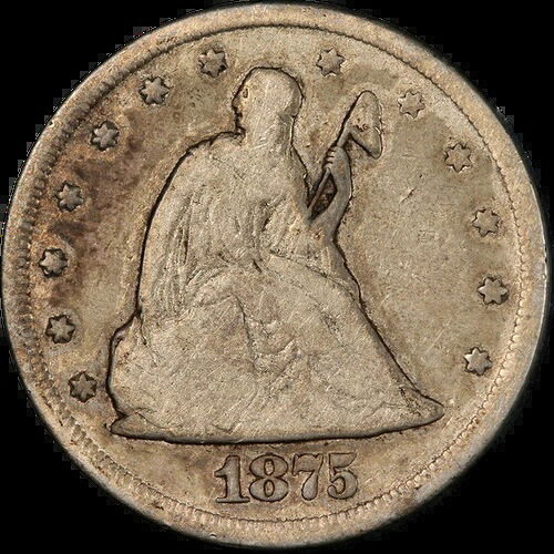 1875-CC 20セント硬貨 VG良好 外観良好 打刻良好｜WORLD RESOURCE【QUEEN店】