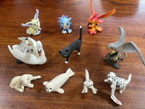 シュライヒ 動物フィギュアセット 白鳥 猫 犬 他