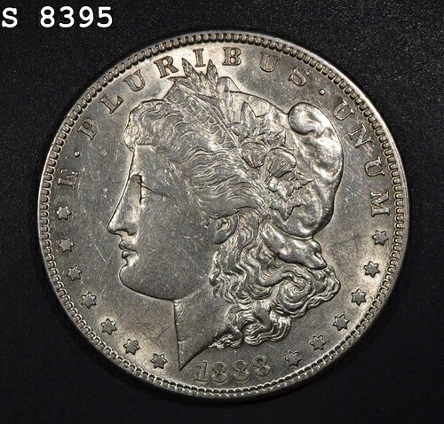 1888-S モルガン銀貨「AU++」 *2点目以降送料無料*