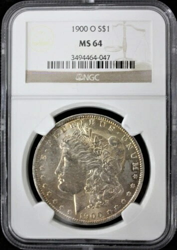 1900-O モルガン銀貨 - NGC MS 64