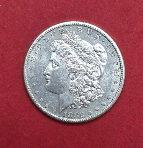 1882-S モーガン銀貨 MS 状態。