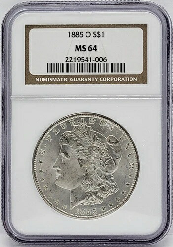 1885-O モルガン銀貨 - NGC MS64 グレード 54,120円