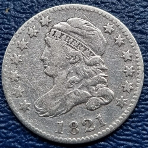 1821年製 キャップドバストダイム 10セント 良品 VF 詳細 #72241