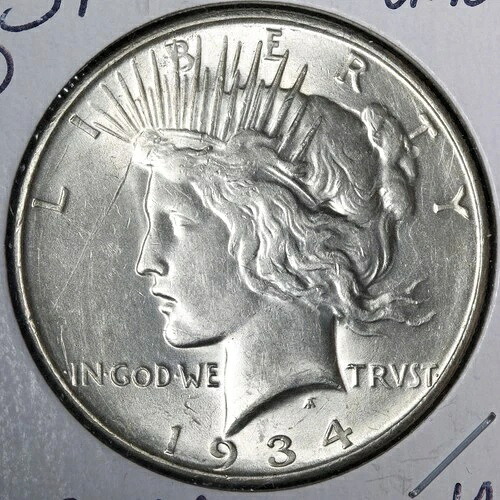 1934-D ピースシルバーダラー UNC *未流通* MS E395 WRMM